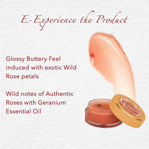 Khadi Essentials Wild Rose Lip Balm with Shea Butter And Essential Oils